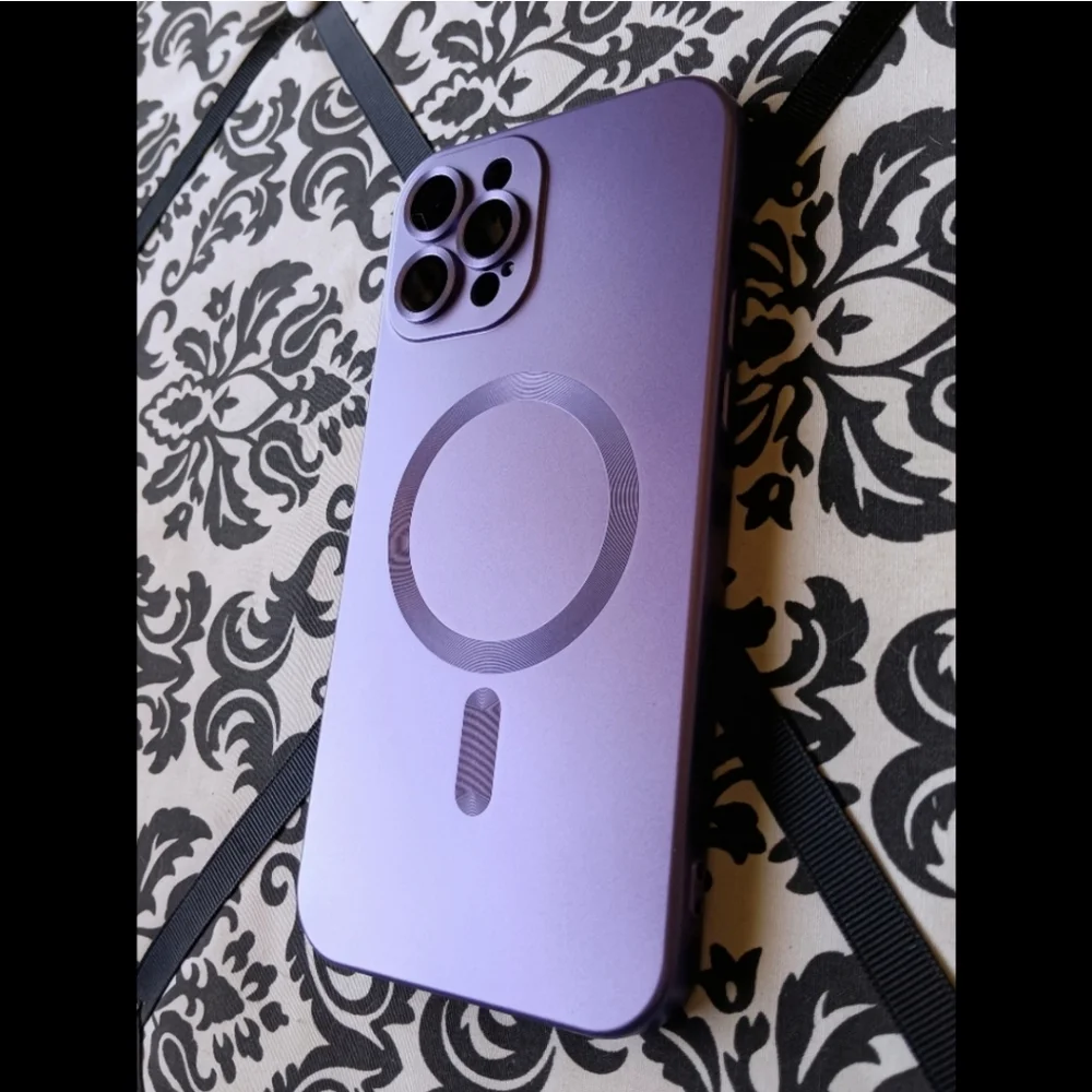 💜*4/$15* iPhone 12 Pro Max Phone Case Metallic Purple Cute Girly